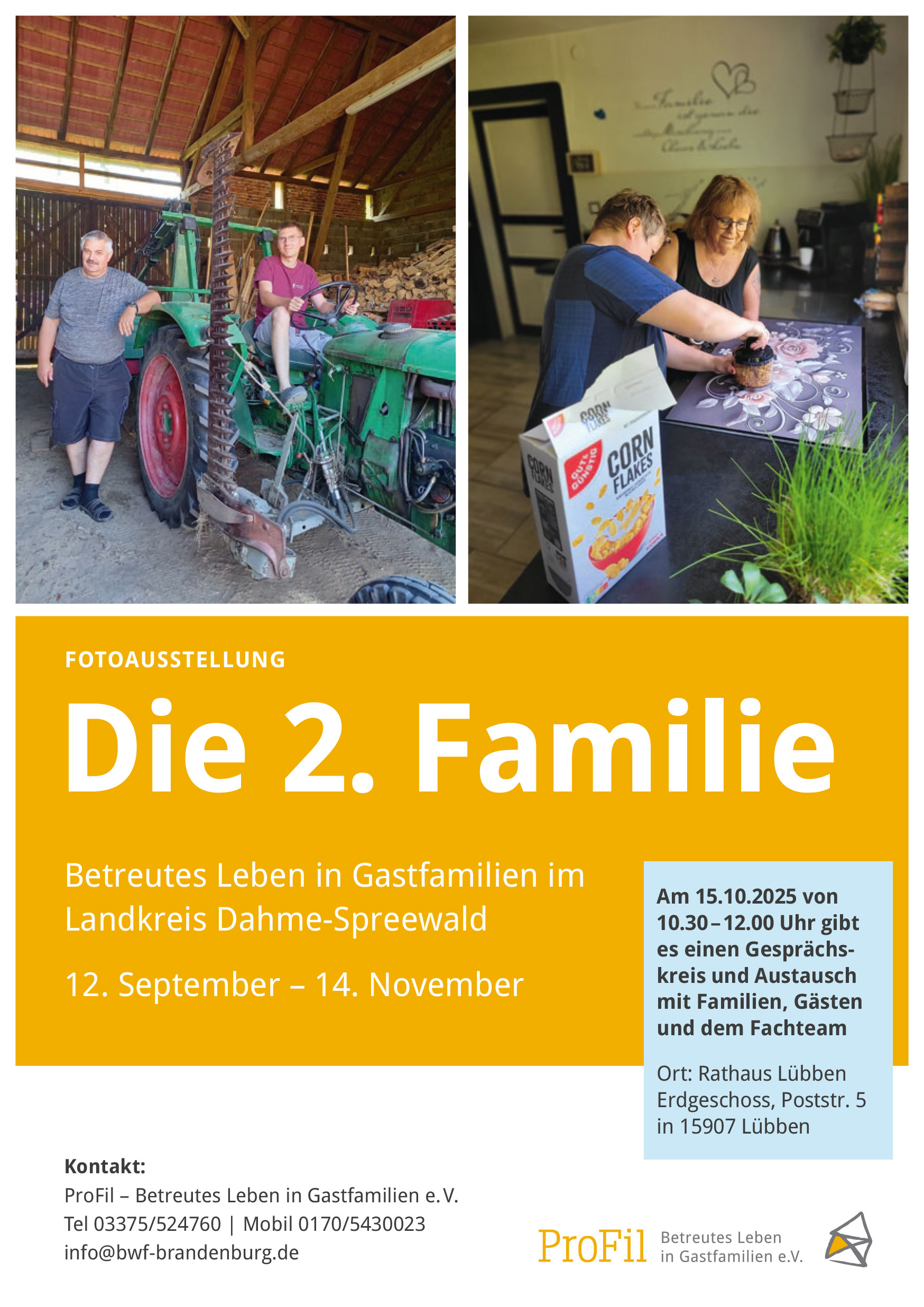 Fotoausstellung DIe 2. Familie vom 12. September bis 14. November im Rathaus Lübben